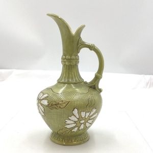 Artist Signed 1970's hand painted floral vase